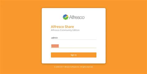 Alfresco » Login .